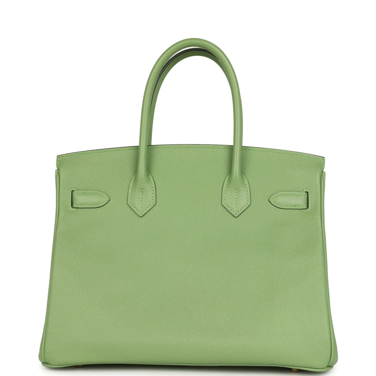 Herthtmes Birkin 40 Handbag  Vert Criquet Epsom GOLD Hardware