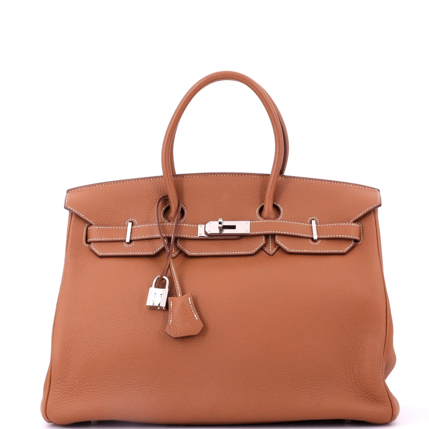 Herthtmes Birkin 40 Handbag Gold Togo Hardware