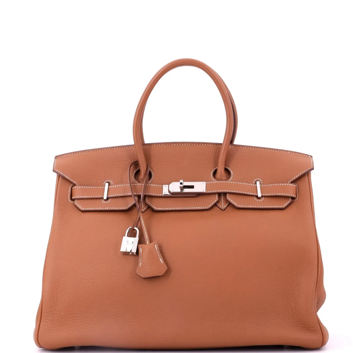Herthtmes Birkin 40 Handbag Gold Togo Hardware
