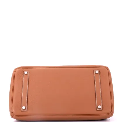 Herthtmes Birkin 40 Handbag Gold Togo Hardware