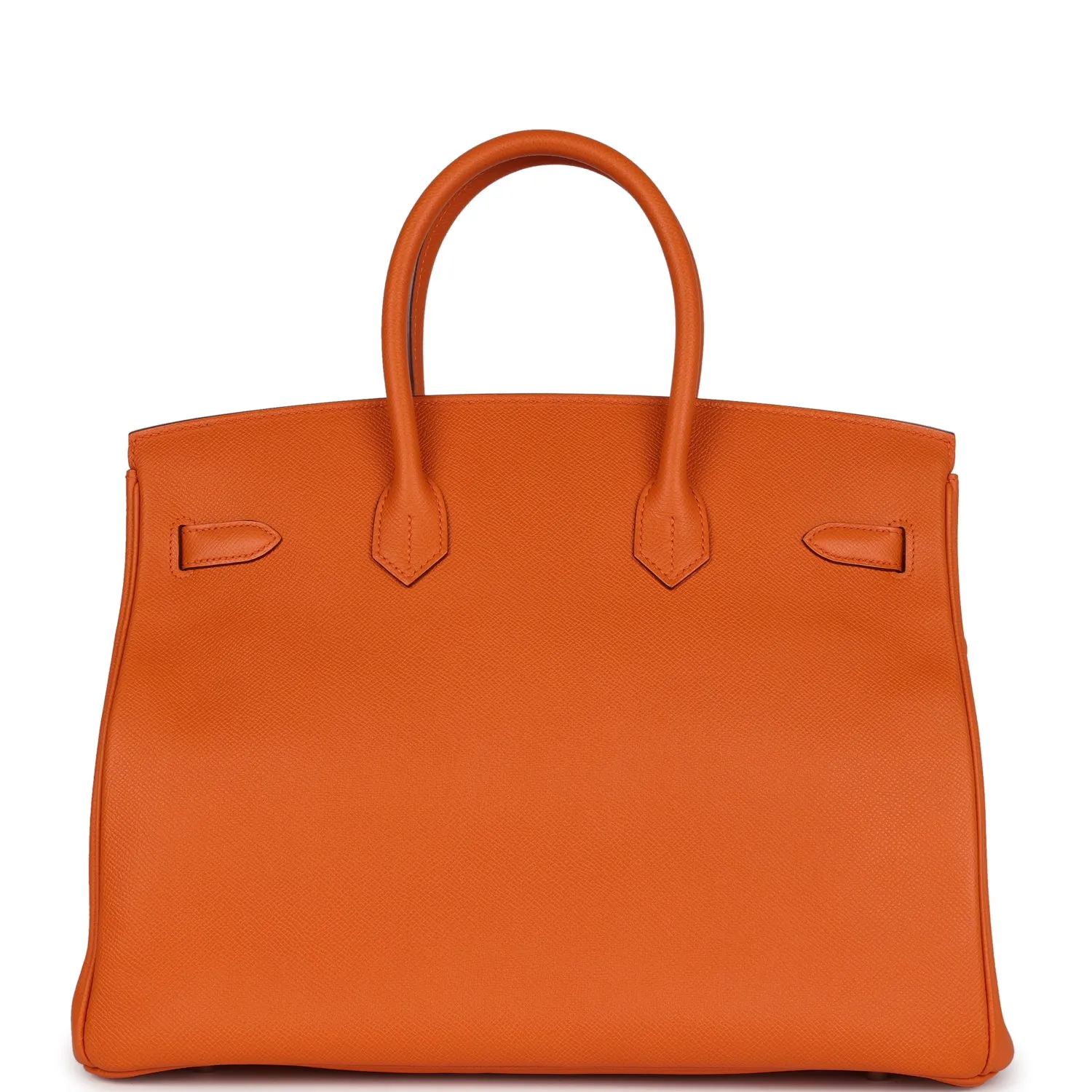 Herthtmes Birkin 40 Handbag  Orange Epsom Hardware