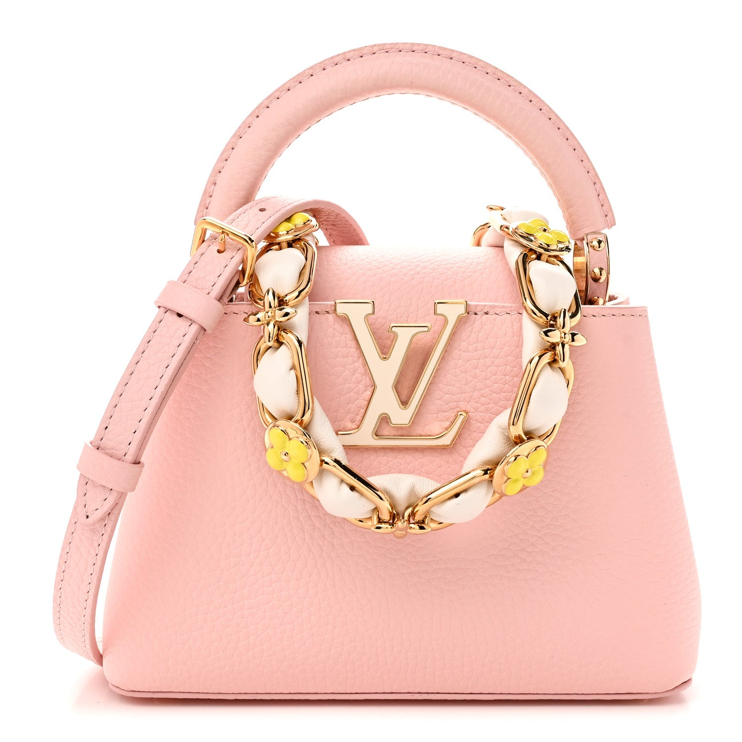 Taurillon Flower Chain Mini Capucines Pink