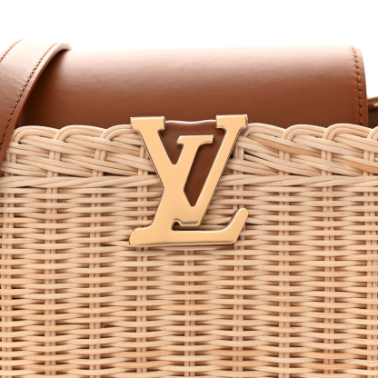 Rattan Calfskin Capucines BB Tan