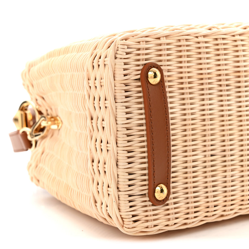 Rattan Calfskin Capucines BB Tan