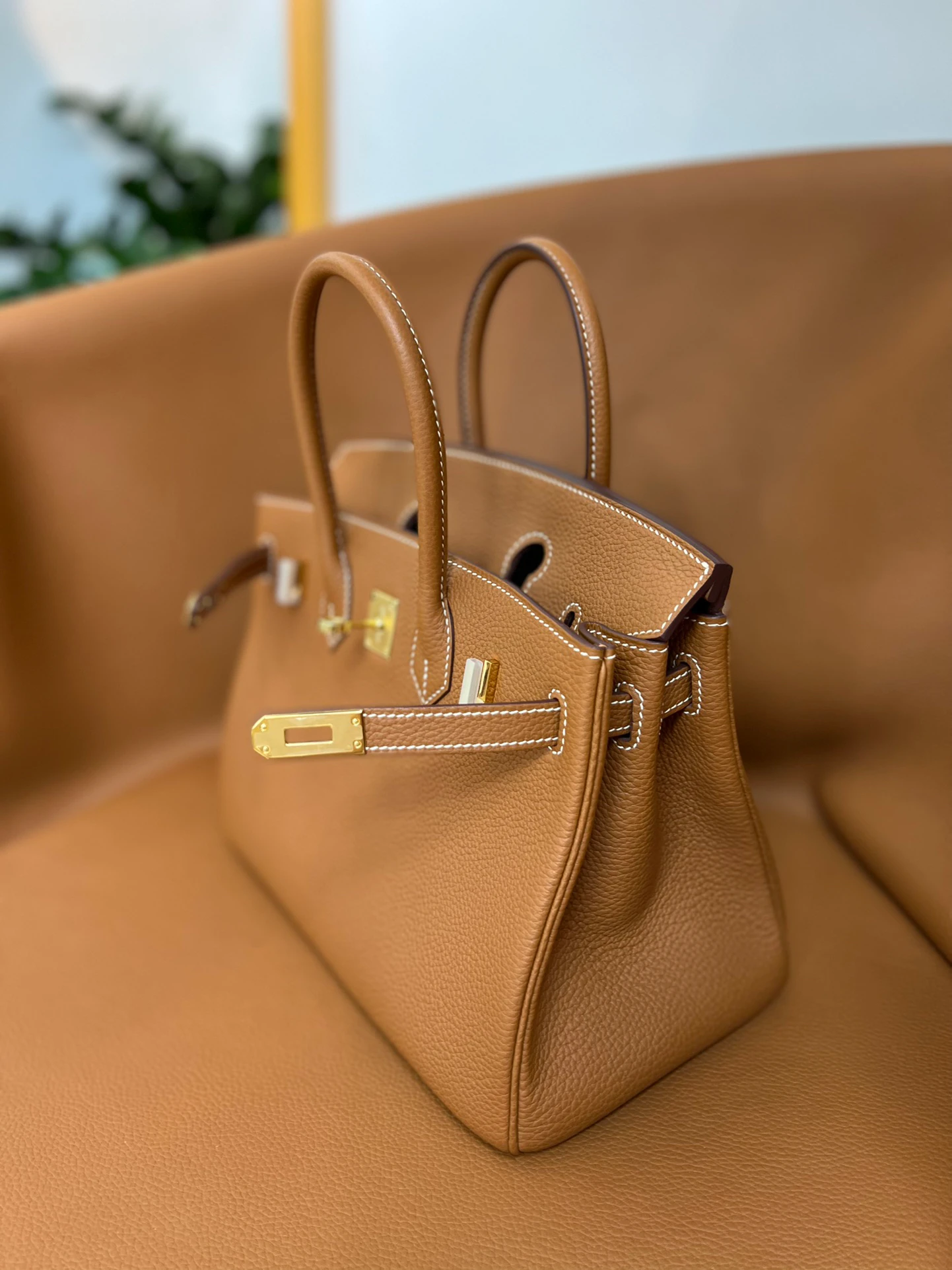 Birkin 25/30/35 Bag Gold (Golden‑Brown) Togo Leather