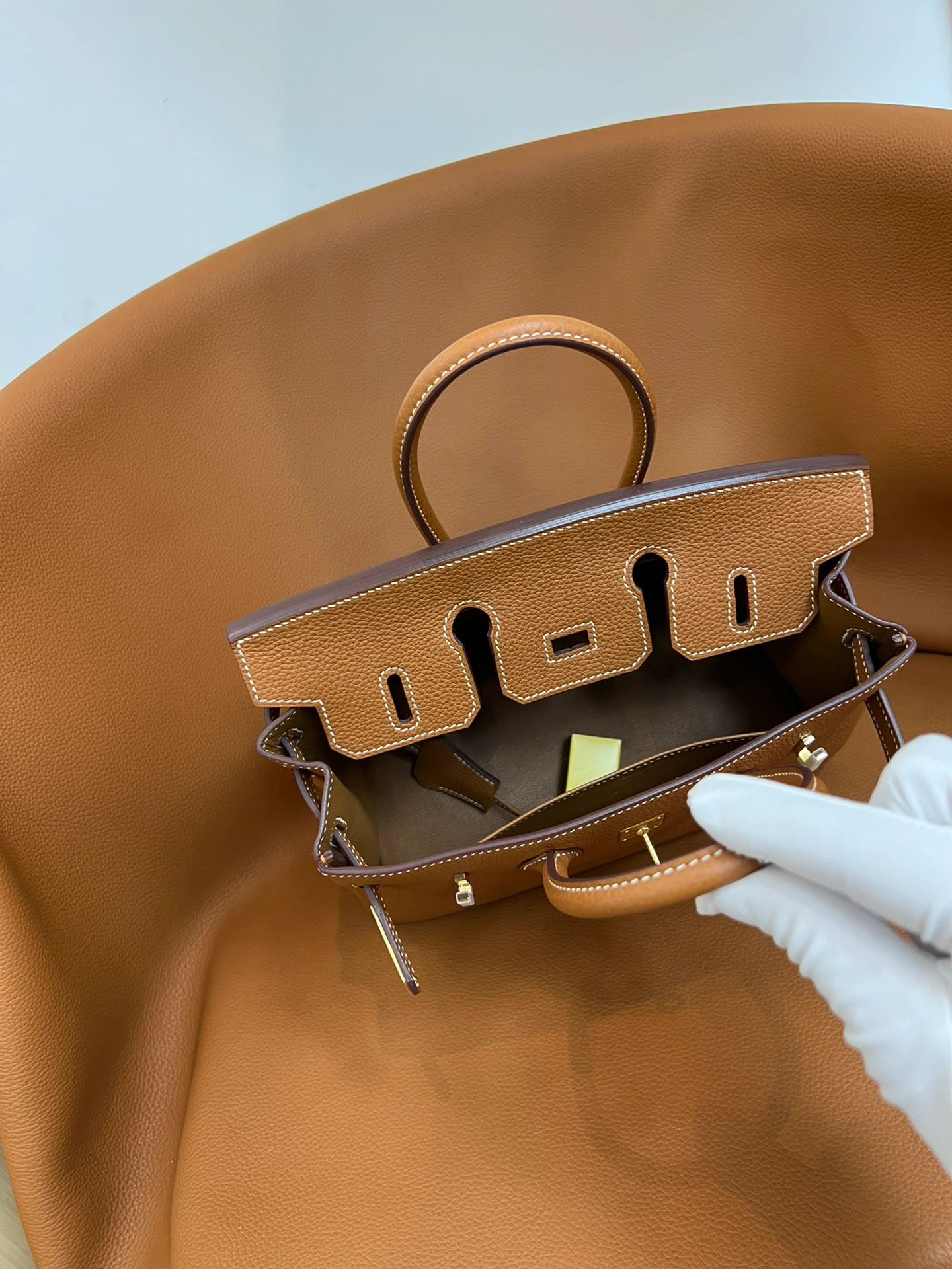 Birkin 25/30/35 Bag Gold (Golden‑Brown) Togo Leather