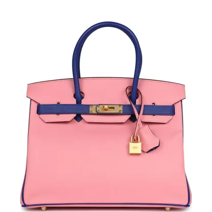 12A TOP LEVEL Herthtmes Birkin 30 Color-Blocked Bags
