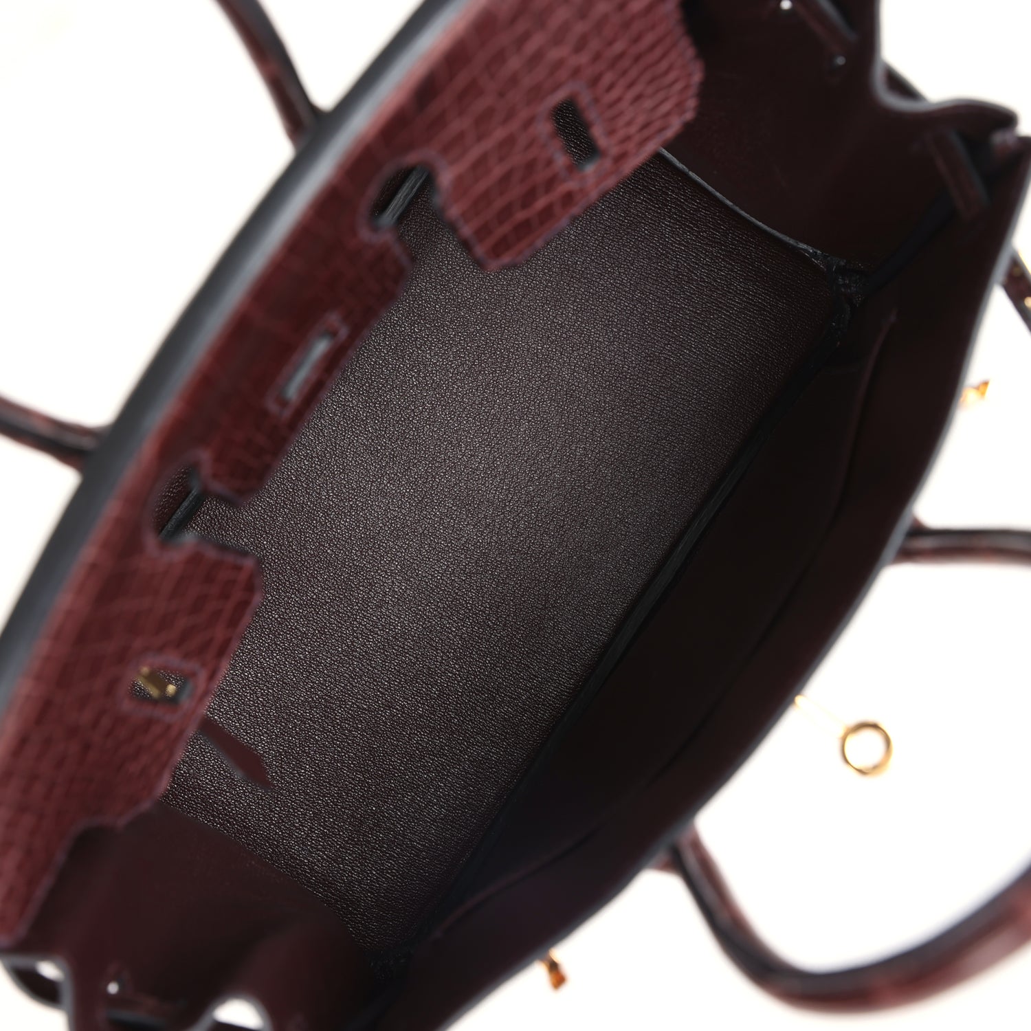 herthtmes Birkin 25 Rouge Sellier Matte Porosus Crocodile Gold Hardware