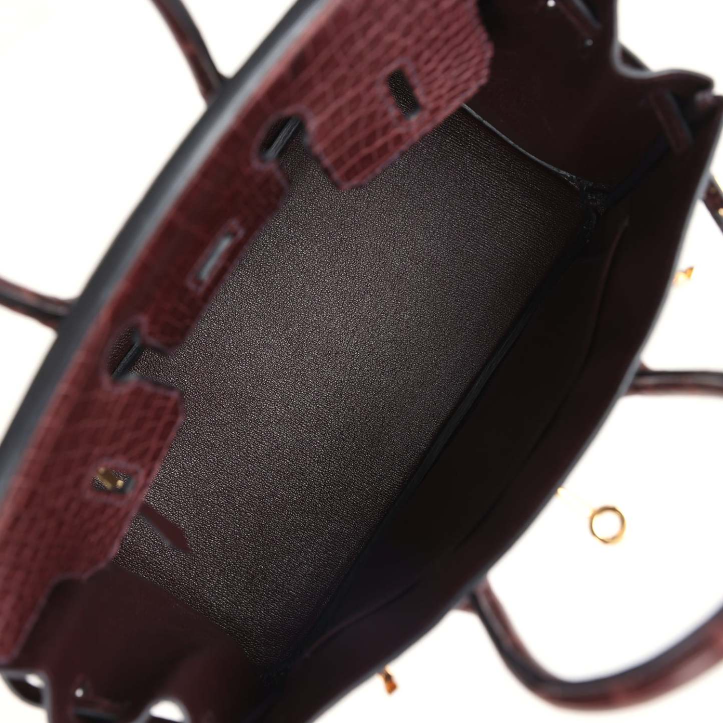 herthtmes Birkin 25 Rouge Sellier Matte Porosus Crocodile Gold Hardware