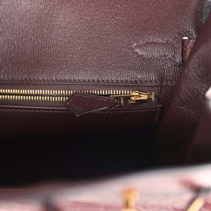 herthtmes Birkin 25 Rouge Sellier Matte Porosus Crocodile Gold Hardware