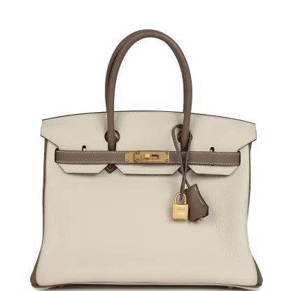 12A TOP LEVEL Herthtmes Birkin 30 Color-Blocked Bags