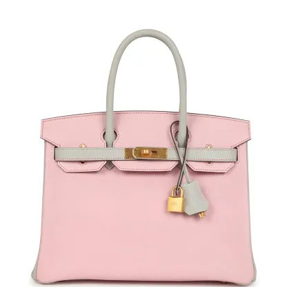 12A TOP LEVEL Herthtmes Birkin 30 Color-Blocked Bags