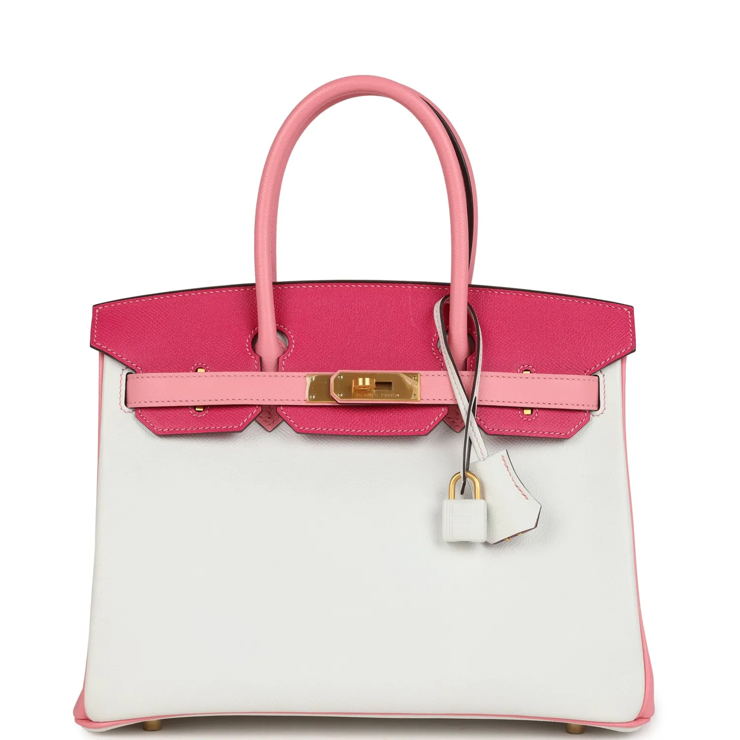 12A TOP LEVEL Herthtmes Birkin 30 Color-Blocked Bags
