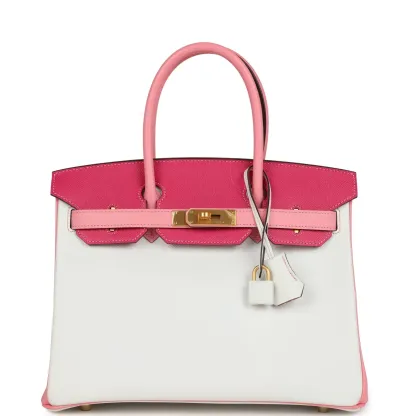 12A TOP LEVEL Herthtmes Birkin 30 Color-Blocked Bags