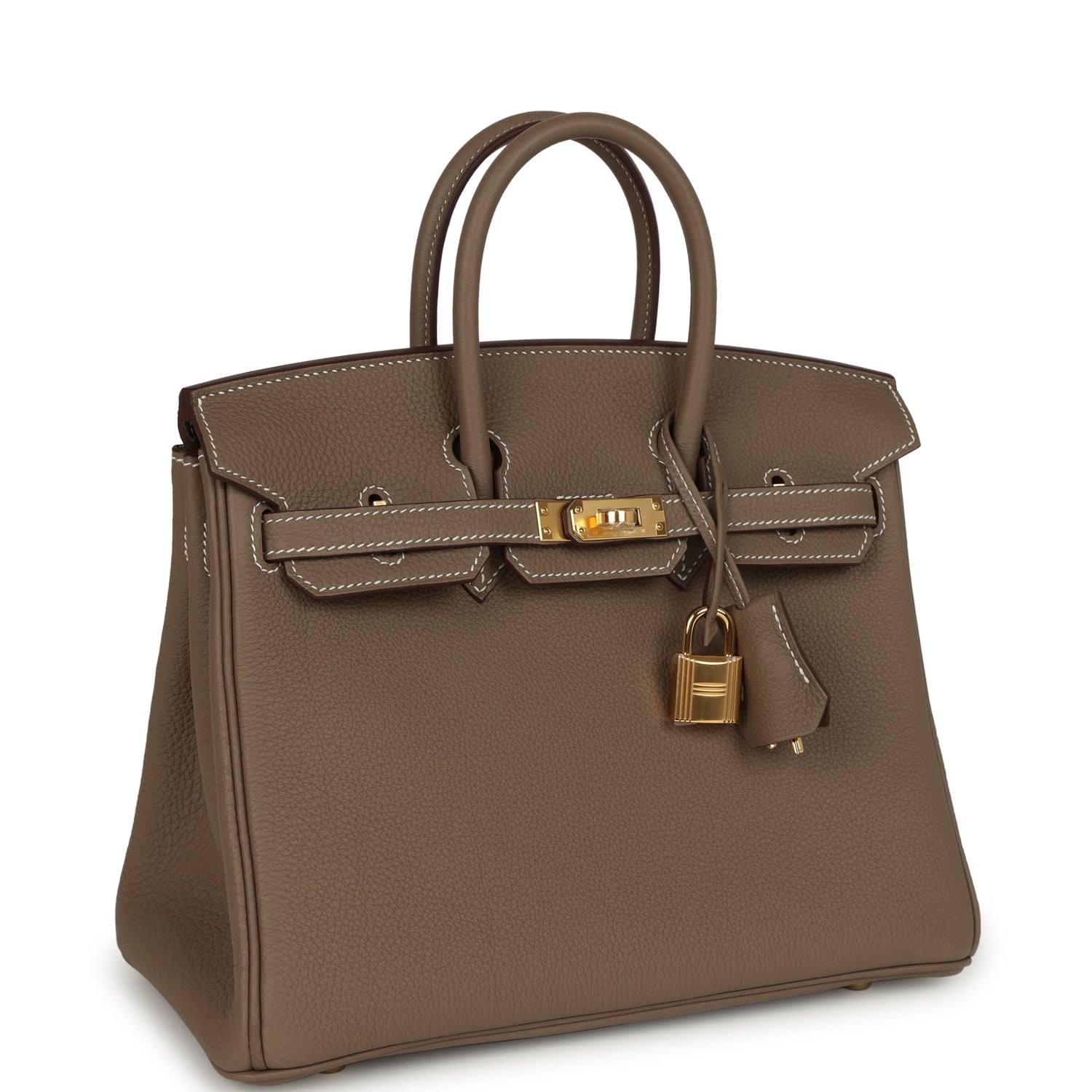 herthtmes Birkin 25 Etoupe Togo Gold Hardware