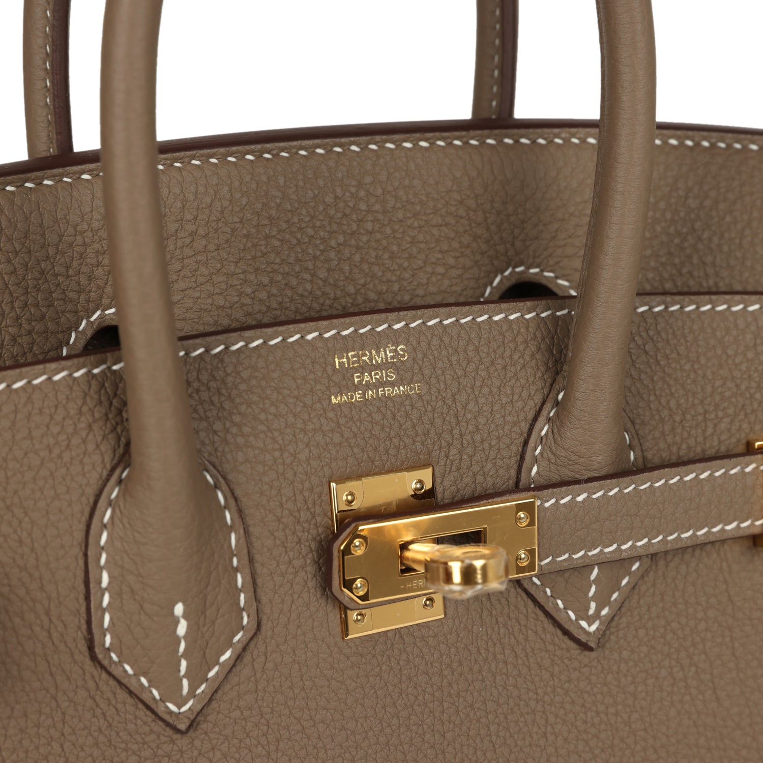 herthtmes Birkin 25 Etoupe Togo Gold Hardware