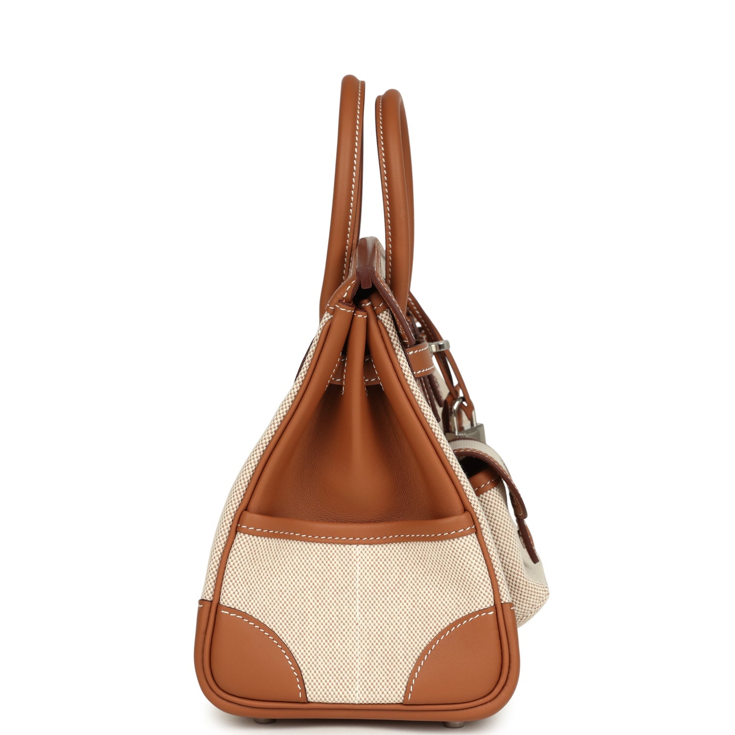 herthtmes Birkin 25 Cargo Ecru-Beige Toile H and Gold Swift Palladium Hardware