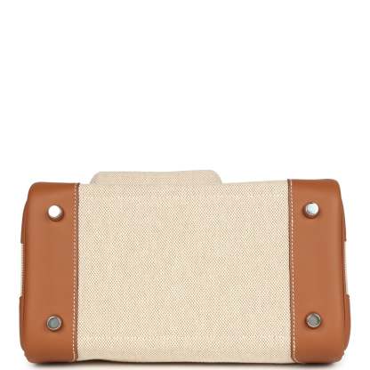 herthtmes Birkin 25 Cargo Ecru-Beige Toile H and Gold Swift Palladium Hardware