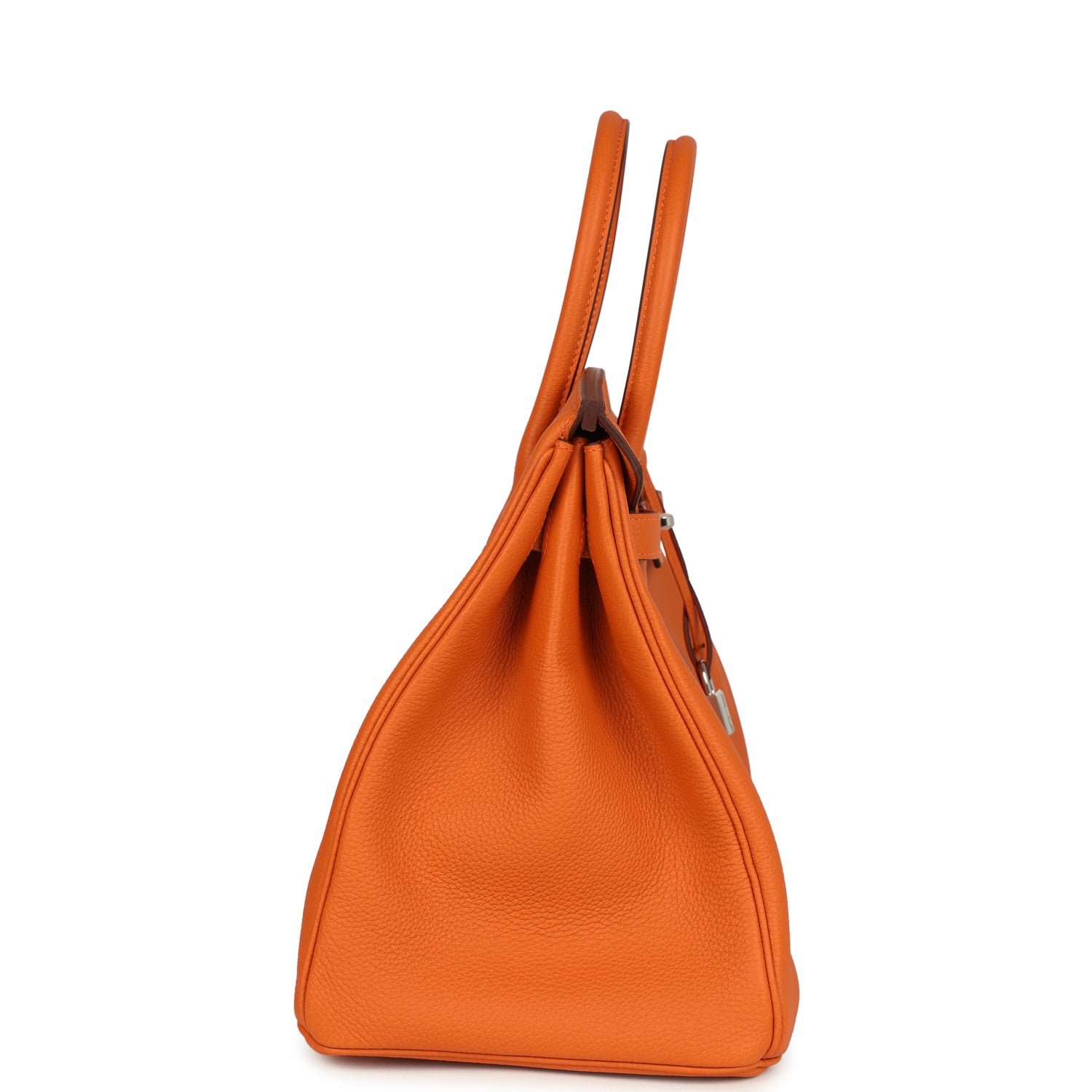 herthtmes Birkin 35 Orange Togo Palladium Hardware