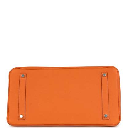 herthtmes Birkin 35 Orange Togo Palladium Hardware