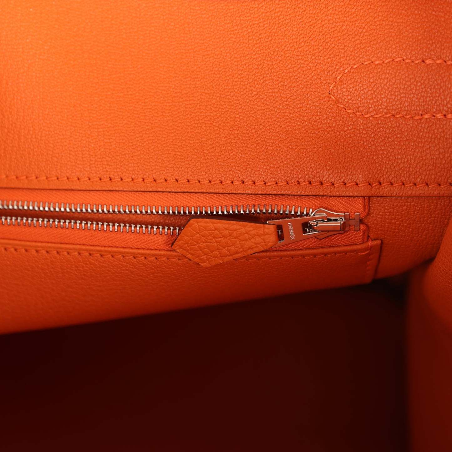 herthtmes Birkin 35 Orange Togo Palladium Hardware