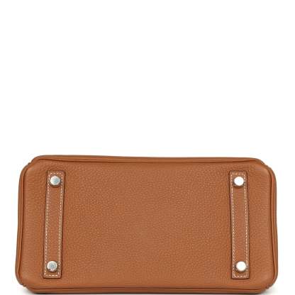 herthtmes Birkin 25 Gold Togo Palladium Hardware