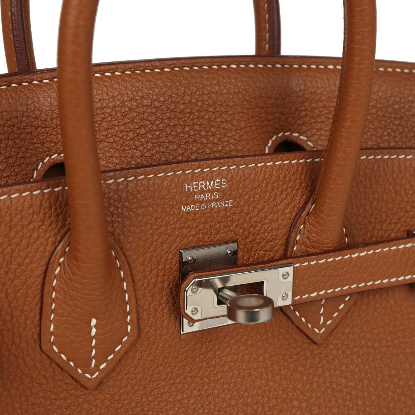 herthtmes Birkin 25 Gold Togo Palladium Hardware