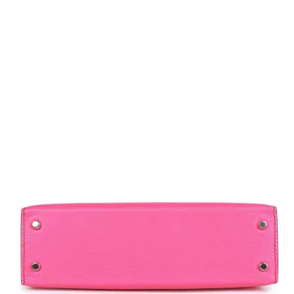 Herthtmes Kelly Sellier 20 Rose Pop Chevre Chamkila Palladium Hardware