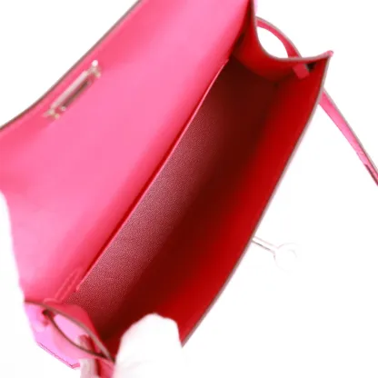 Herthtmes Kelly Sellier 20 Rose Pop Chevre Chamkila Palladium Hardware