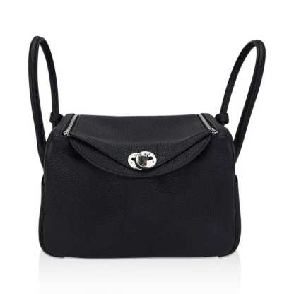 Lindy 26 Bag Black Clemence Leather with Palladium Hardware