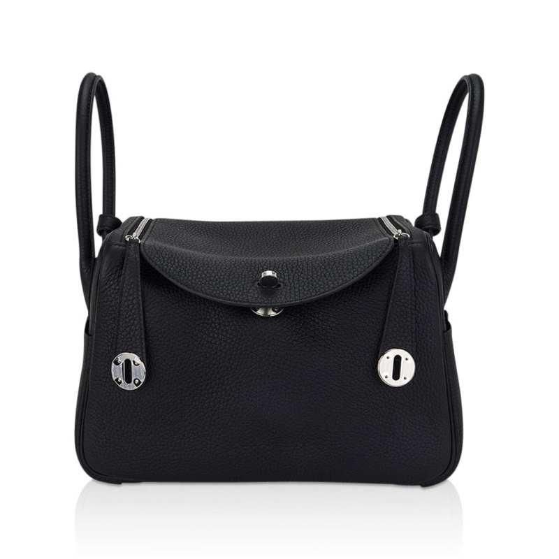 Lindy 26 Bag Black Clemence Leather with Palladium Hardware