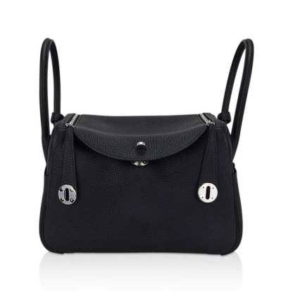 Lindy 26 Bag Black Clemence Leather with Palladium Hardware