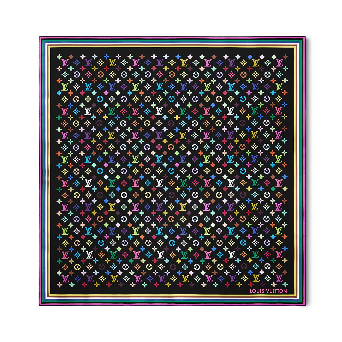 TM Monogram Multicolor Square 90