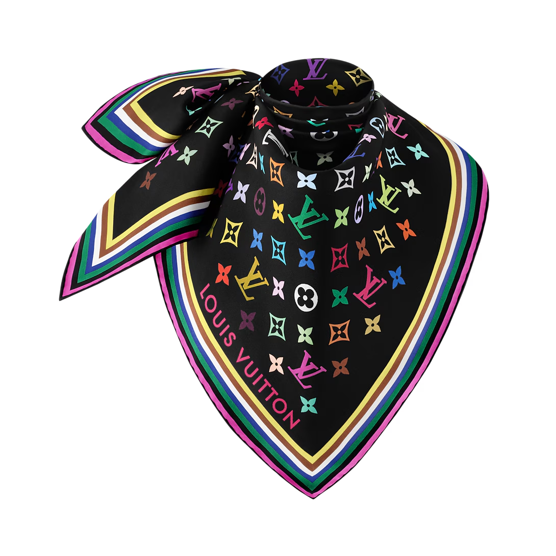 TM Monogram Multicolor Square 90