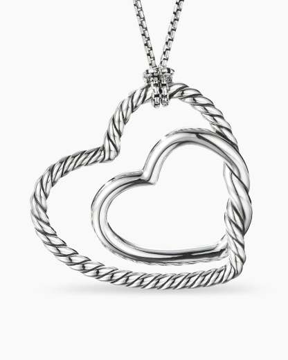 Continuance庐 Heart Necklace Sterling Silver, 38mm