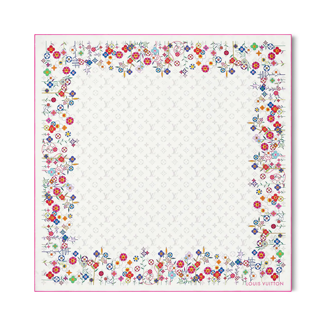 x TM Monogram Superflat Flowers Square 90