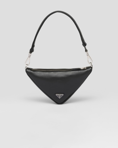 Triangle leather mini-bag
