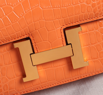 Constance 23 bag Orange Crocodile Leather
