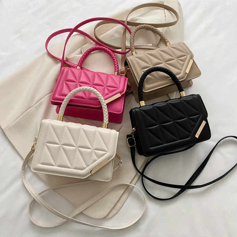 Diamond texture bag women 2024 new style trendy small square handbag