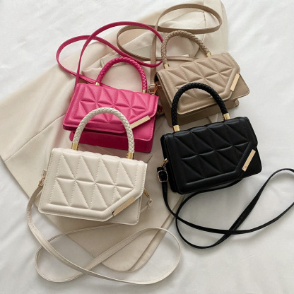 Diamond texture bag women 2024 new style trendy small square handbag