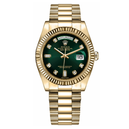 Day-Date 36 Green Diamond Dial Watch 128238