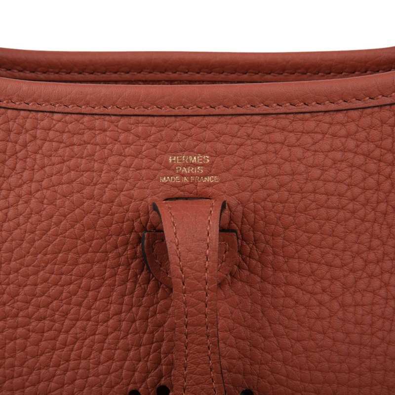 Hermes Evelyne TPM Bag Cuivre Clemence Gold Hardware New w/ Box