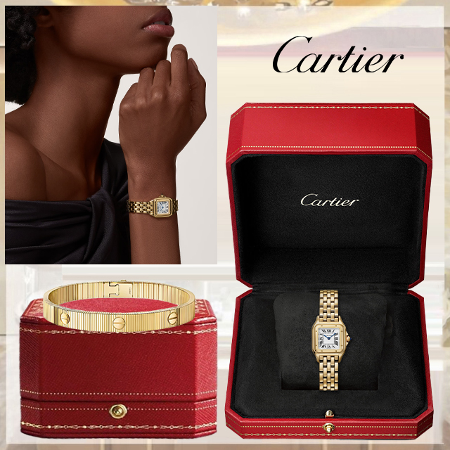 2?Piece Carthttier Stack - Panthere, LOVE Unlimited Bracelet, flexible