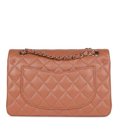 Small Classic Double Flap Bag Caramel Brown Lambskin Light Gold Hardware