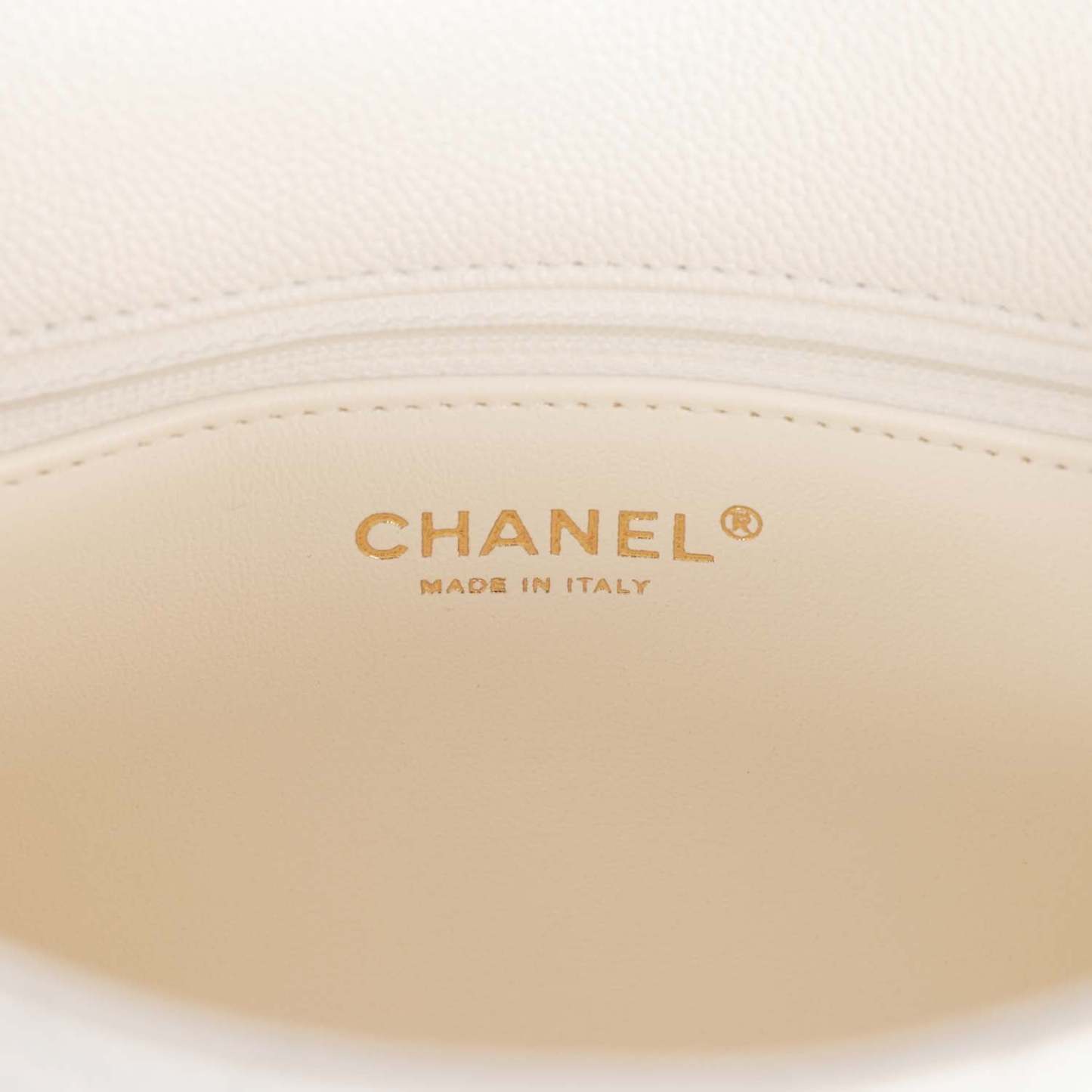 Medium Sweetheart Crush Flap Bag White Caviar Antique Gold Hardware