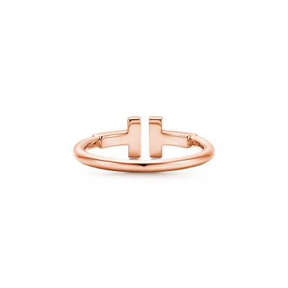 T Wire Ring in 18k Rose Gold