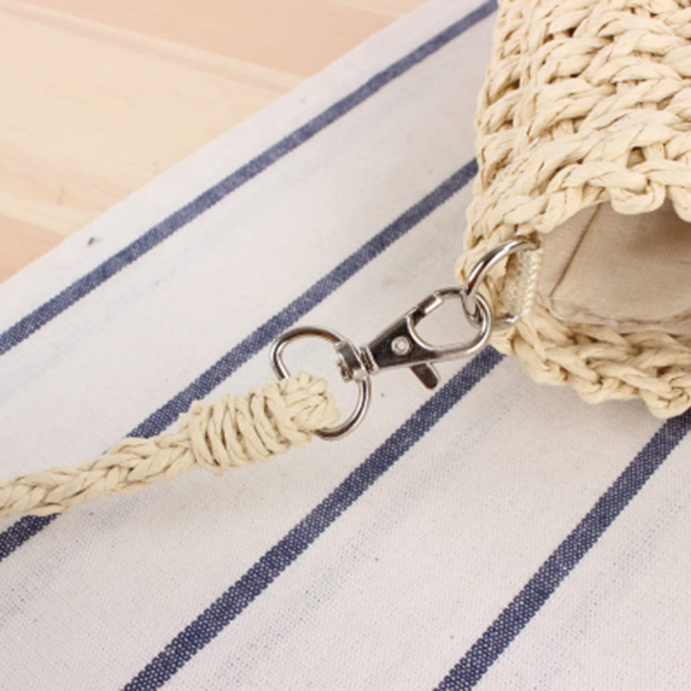 Handmade Woven Shoulder Bag Women Weaving Crossbody Bag Fashion Semicircle Holiday Beach Bags Tote