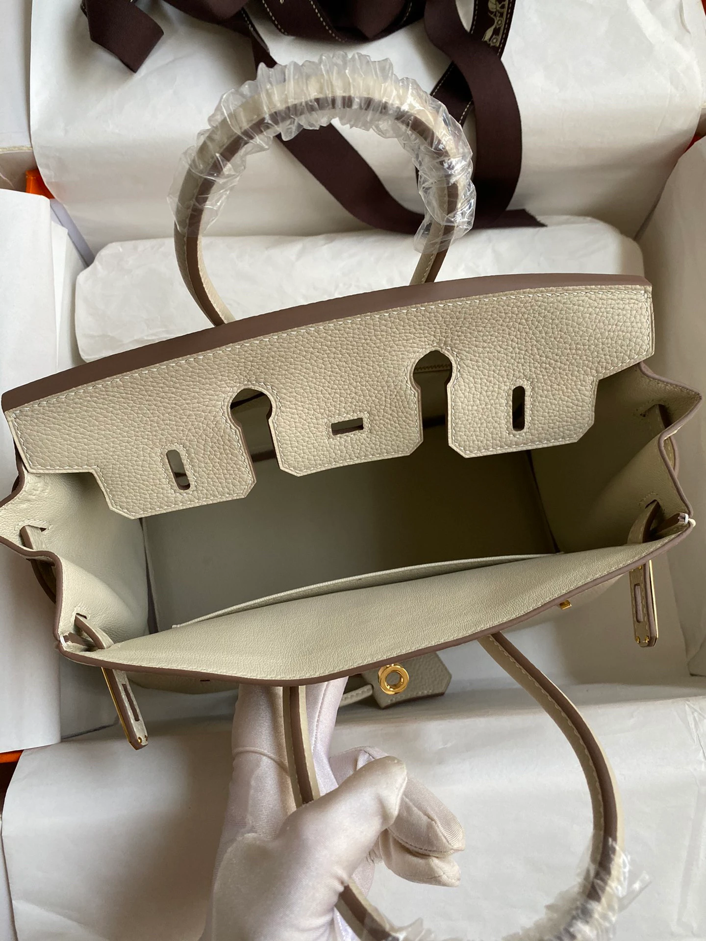 Birkin 25/30/35 Bag Nata Togo Leather