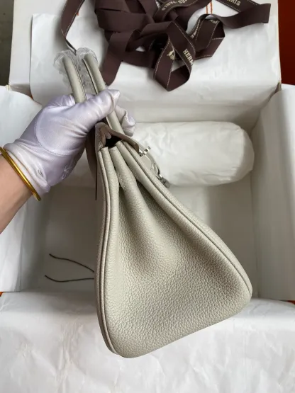 Birkin 25/30/35 Bag Gris Perle (Pearl Grey) Togo Leather
