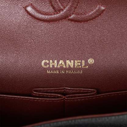 Small Classic Double Flap Bag Black Caviar Gold Hardware